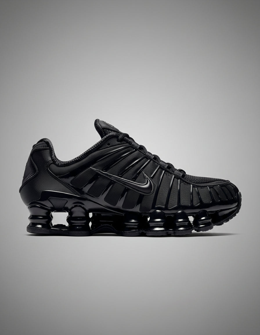 Black Nike Shox TL in all black colorway